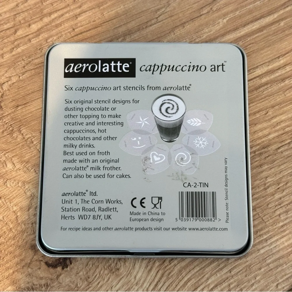 Aerolatte Stencil Set Cappuccino Art Set of 6 New & Reusable
